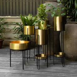 ELM & OAK Golden Haze Planters (Set Of 2) Accessories