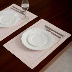 ELM & OAK Serena Pink Placemats (Set Of 4) Textiles
