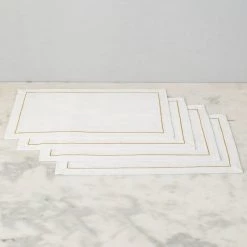 ELM & OAK Serena White Placemats (Set Of 4) Textiles