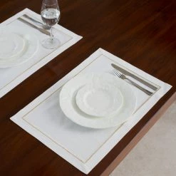 ELM & OAK Serena White Placemats (Set Of 4) Textiles