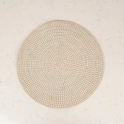 ELM AND OAK Silver Moon Beaded Placemat