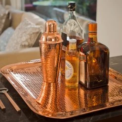 ELM & OAK Barware Rose Gold Tray