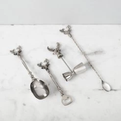 ELM AND OAK Reindeer Barware Stand And Accessories