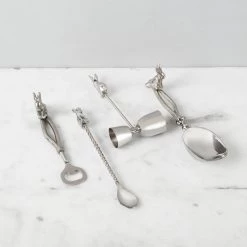 ELM AND OAK Rabbit Barware Stand And Accessories