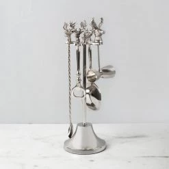 ELM AND OAK Reindeer Barware Stand And Accessories