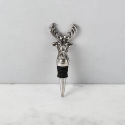 ELM AND OAK Reindeer Bottle Stopper Barware
